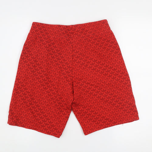 Adidas Boys Red Athletic Jersey Shorts 15-16 Years Casual Sportswear