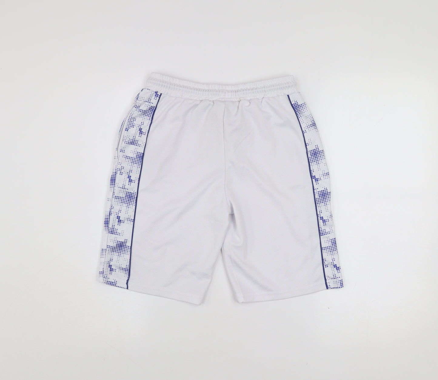Real Madrid Boys White Football Athletic Shorts 11-12 Years Polyester