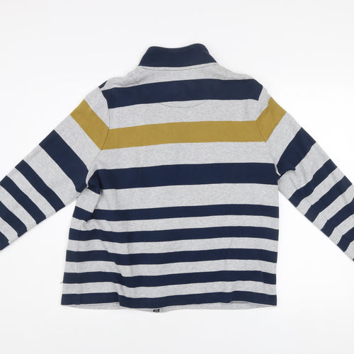 Viyella Women’s Blue Striped Zip-Up Cotton Stretch Jacket XL