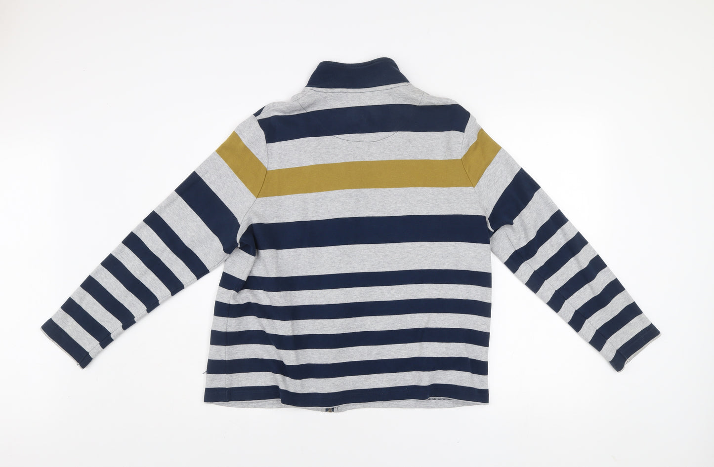 Viyella Women’s Blue Striped Zip-Up Cotton Stretch Jacket XL