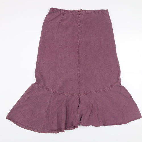 Marks and Spencer Women’s Purple Flared Midi Skirt Size 12