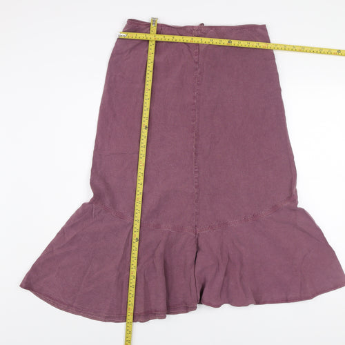 Marks and Spencer Women’s Purple Flared Midi Skirt Size 12