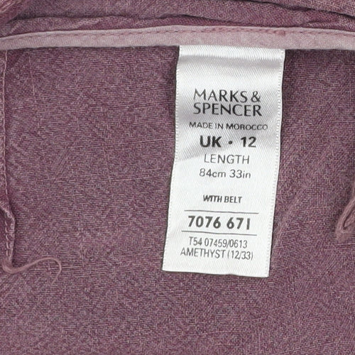 Marks and Spencer Women’s Purple Flared Midi Skirt Size 12
