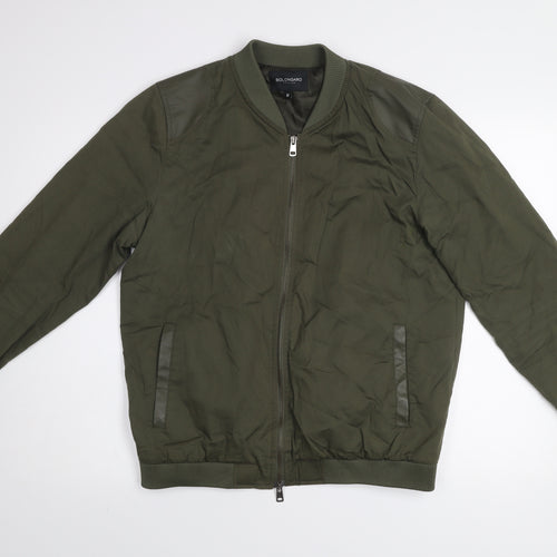 Bolongaro Trevor Men's Green Bomber Jacket Size M Full Zip Casual