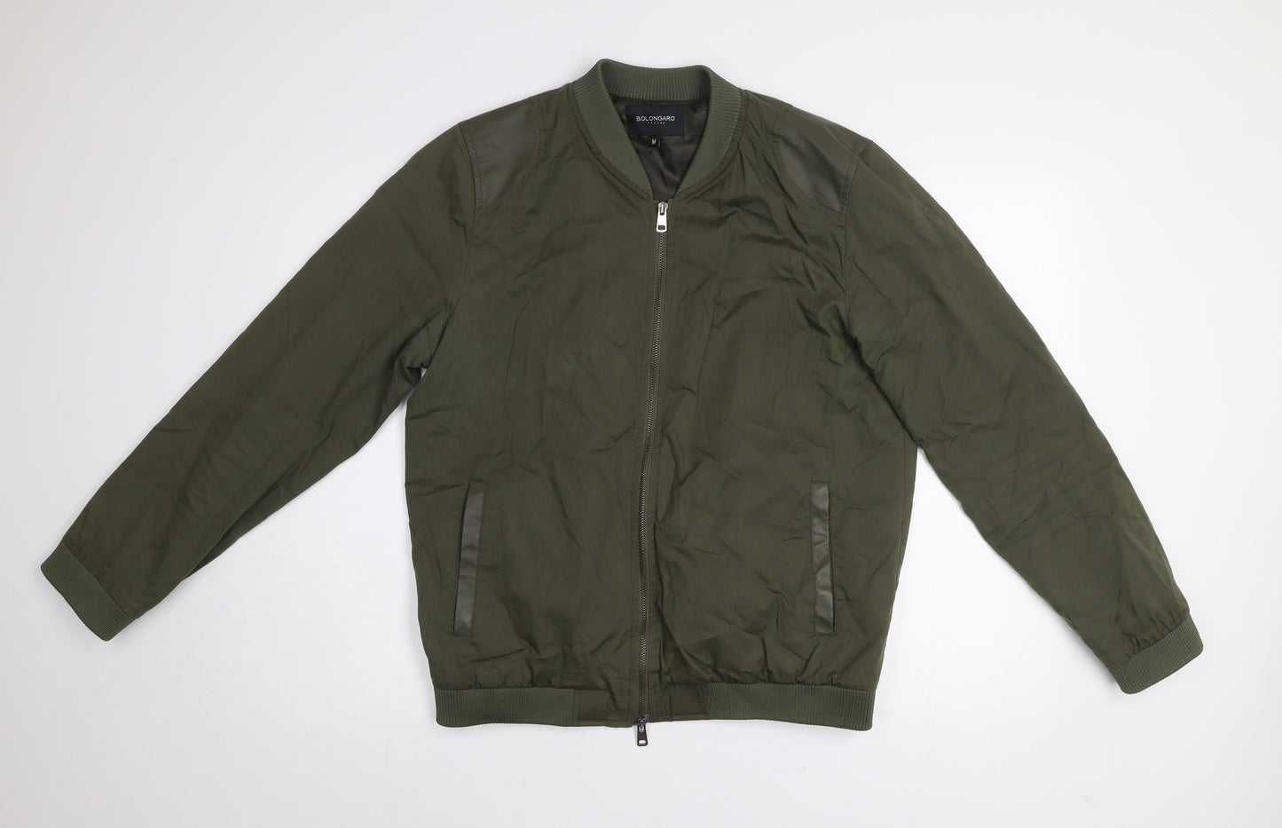 Bolongaro Trevor Men's Green Bomber Jacket Size M Full Zip Casual
