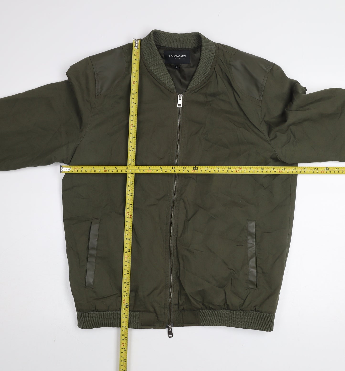 Bolongaro Trevor Men's Green Bomber Jacket Size M Full Zip Casual