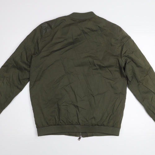 Bolongaro Trevor Men's Green Bomber Jacket Size M Full Zip Casual