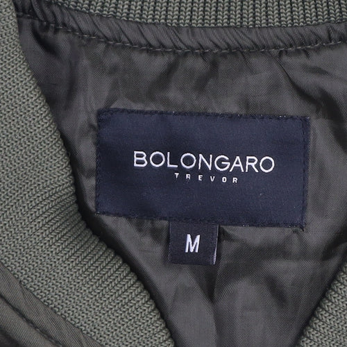 Bolongaro Trevor Men's Green Bomber Jacket Size M Full Zip Casual
