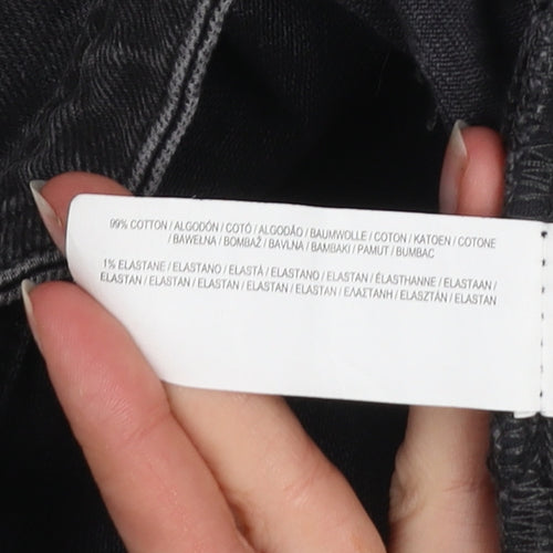 Denim Co Men's Black Slim Fit Distressed Jeans W30 L30