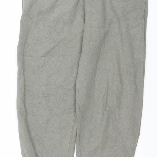 ZARA Women Grey Jogger Trousers S Relaxed Fit Cotton Blend