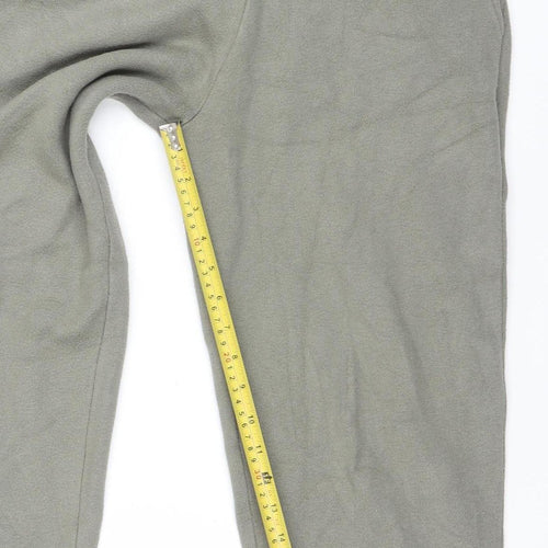 ZARA Women Grey Jogger Trousers S Relaxed Fit Cotton Blend