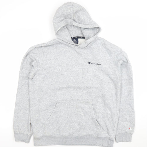 Champion Womens Grey Pullover Hoodie L 58% Cotton 42% Polyester