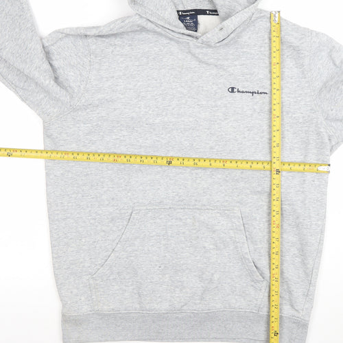 Champion Womens Grey Pullover Hoodie L 58% Cotton 42% Polyester