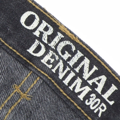 Original Denim Men's Blue Straight Jeans 30R Cotton Blend