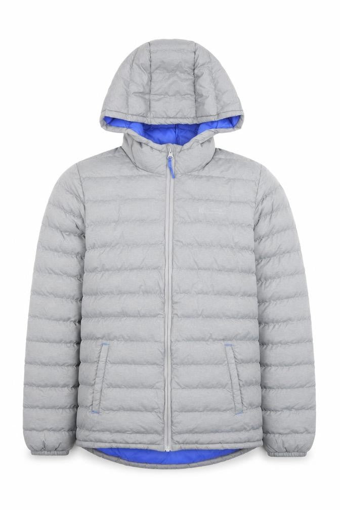 Mountain Warehouse Boys Grey Hooded Puffer Jacket 13 Years Lightweight Winter Coat