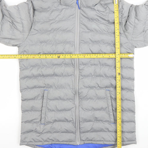 Mountain Warehouse Boys Grey Hooded Puffer Jacket 13 Years Lightweight Winter Coat