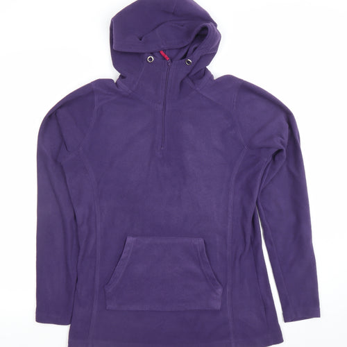Mountain Warehouse Women’s Purple Fleece Hoodie UK 12 Half Zip