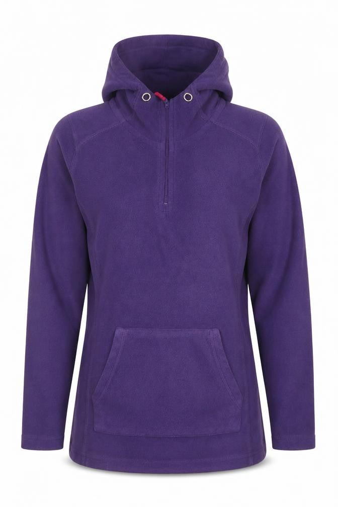 Mountain Warehouse Women’s Purple Fleece Hoodie UK 12 Half Zip