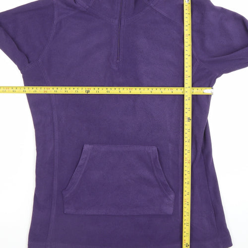 Mountain Warehouse Women’s Purple Fleece Hoodie UK 12 Half Zip