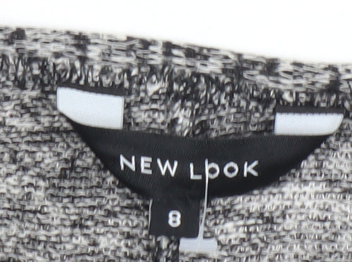 New Look Women's Grey Knit Open Front Cardigan Size 8