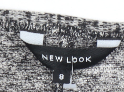 New Look Women's Grey Knit Open Front Cardigan Size 8