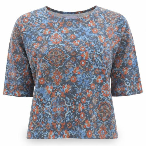 Honor Millburn Women's Multicoloured Floral 3/4 Sleeve Jersey Top Size 14-16