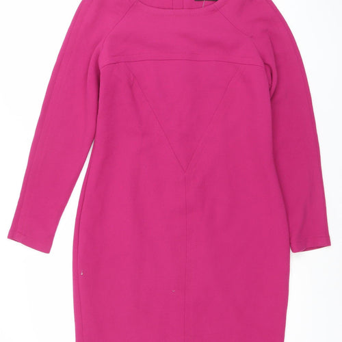 Marks and Spencer Women’s Pink UK 10 Bodycon Knee Length Dress
