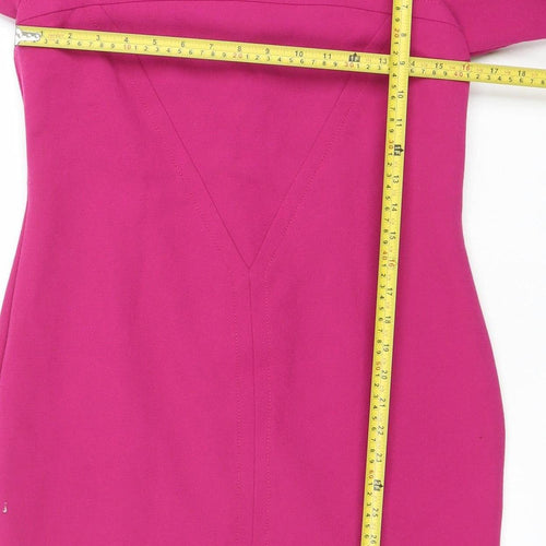 Marks and Spencer Women’s Pink UK 10 Bodycon Knee Length Dress