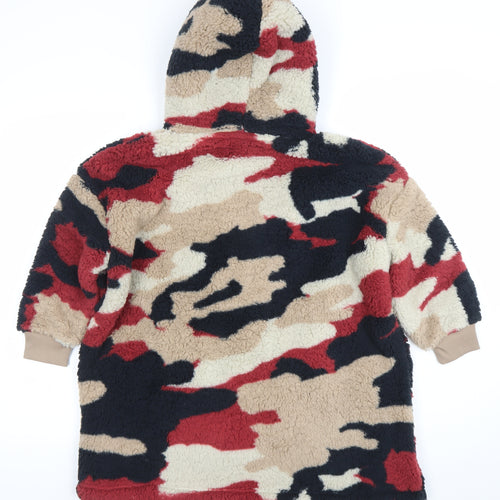Marks and Spencer Boys Multicoloured Camouflage Fleece Hooded Robe 7-8 Years