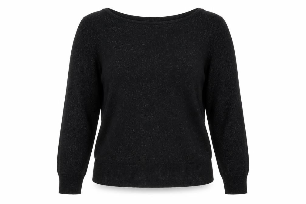 Marks and Spencer Women’s Black Knit Long Sleeve Zip Back Blouse Size 14