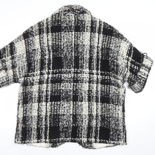 Per Una Speziale Women's Black Checked Wool Blend Blazer Size 16