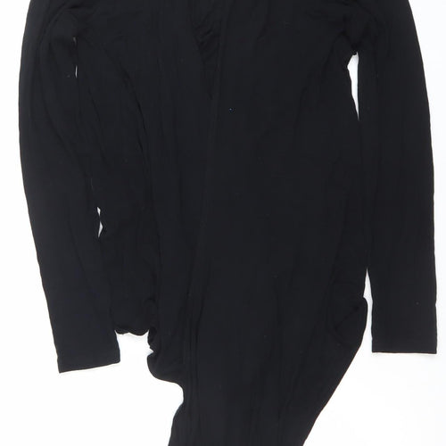 C.M.D Womens Black V-Neck Long Sleeve Cardigan Size M