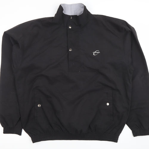 PureSpin Men’s Black L Windbreaker Jacket Lightweight Golf Casual
