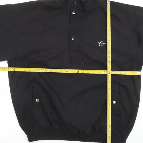 PureSpin Men’s Black L Windbreaker Jacket Lightweight Golf Casual