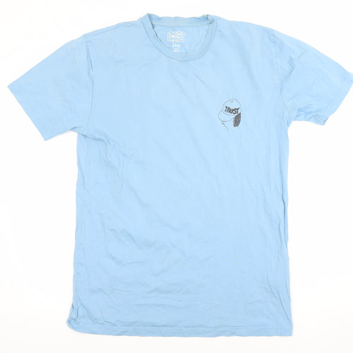 Dusty Luvin Blue Organic Cotton Graphic T-Shirt Women’s Large