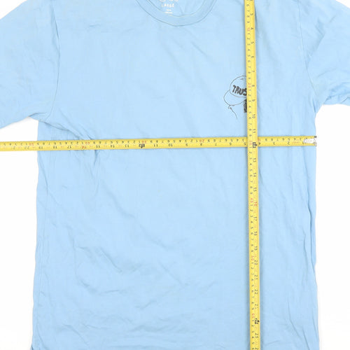 Dusty Luvin Blue Organic Cotton Graphic T-Shirt Women’s Large