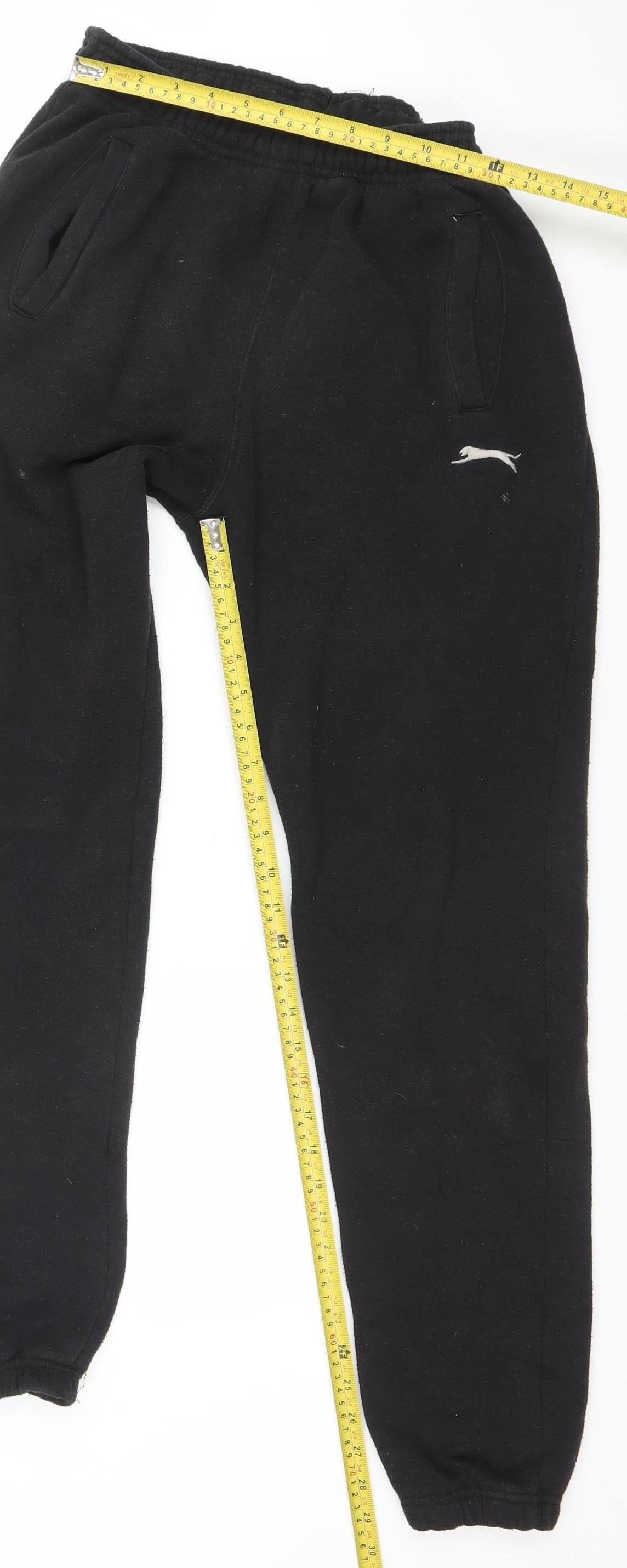 Slazenger Men's Black Small Sweatpants Activewear Jogger Trousers