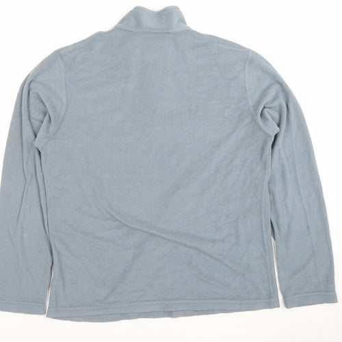 Fila Women Blue 1/2 Zip Fleece Pullover Sweatshirt Size 12