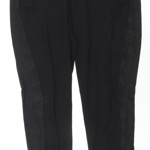 River Island Womens Black Jogger Trousers Size M Stretch Activewear