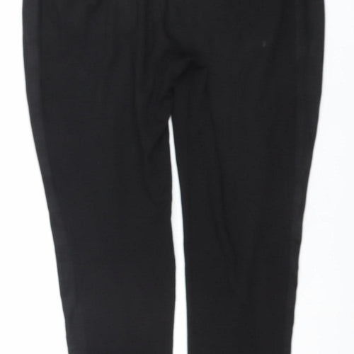 River Island Womens Black Jogger Trousers Size M Stretch Activewear