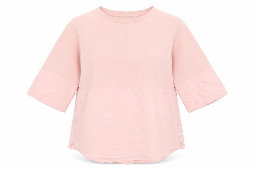 COS Womens Pink 3/4 Sleeve Cotton Blend Tunic Blouse XS