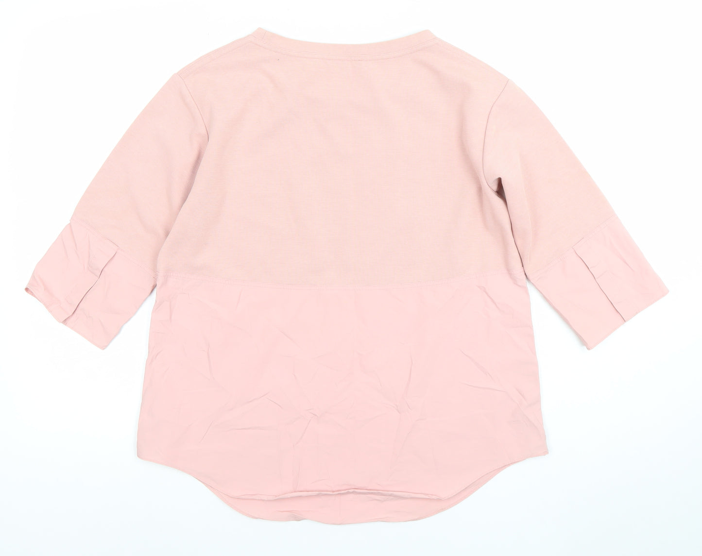 COS Womens Pink 3/4 Sleeve Cotton Blend Tunic Blouse XS
