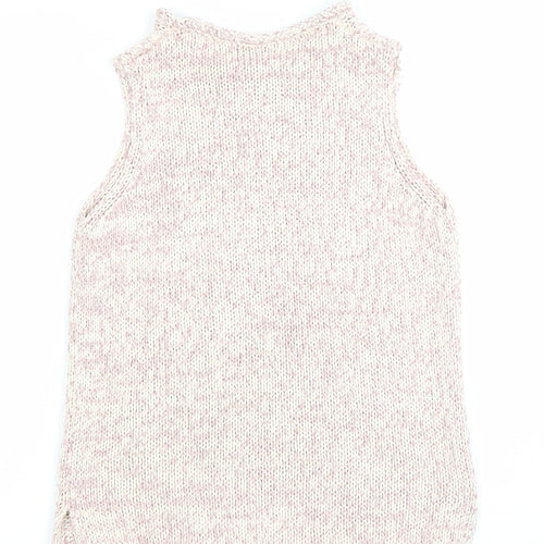 Marks and Spencer Women’s Pink Knit Sleeveless High Neck Vest Jumper Size S