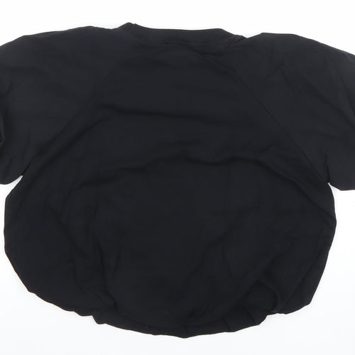 C&A Womens Black Puff Sleeve Crew Neck T-Shirt Size M