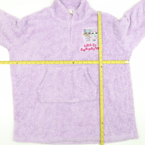 LOL Surprise Girls Purple Fleece Hooded Lounge Gown 9-12 Years