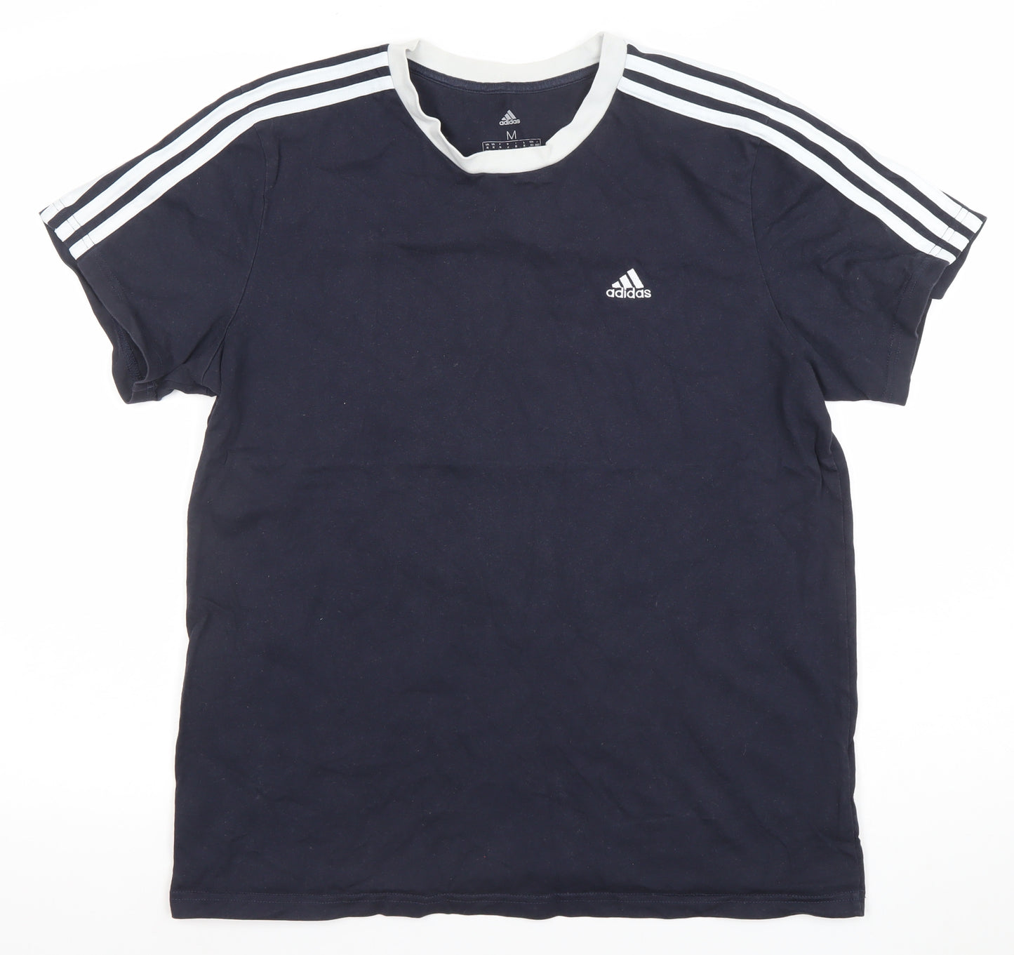Adidas Womens Blue Short Sleeve Crew Neck Sports T-Shirt Size 12