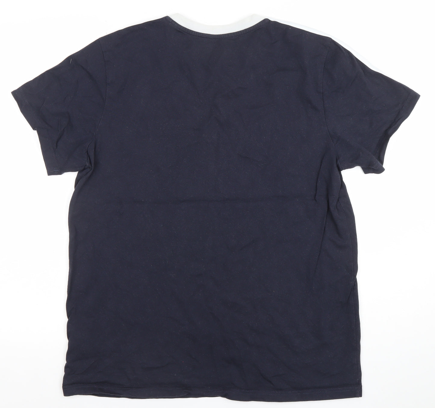 Adidas Womens Blue Short Sleeve Crew Neck Sports T-Shirt Size 12