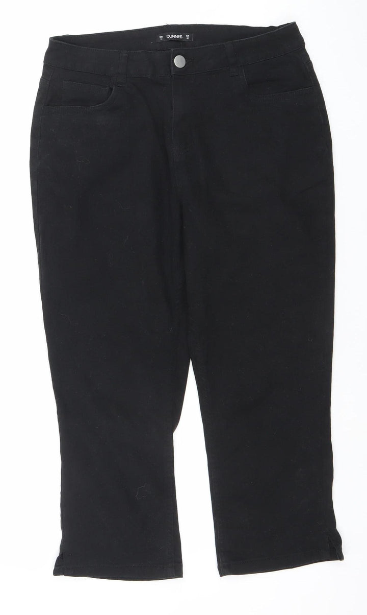Dunnes Women Black Size 14 Straight Leg Stretch Jeans