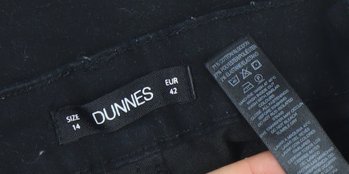 Dunnes Women Black Size 14 Straight Leg Stretch Jeans