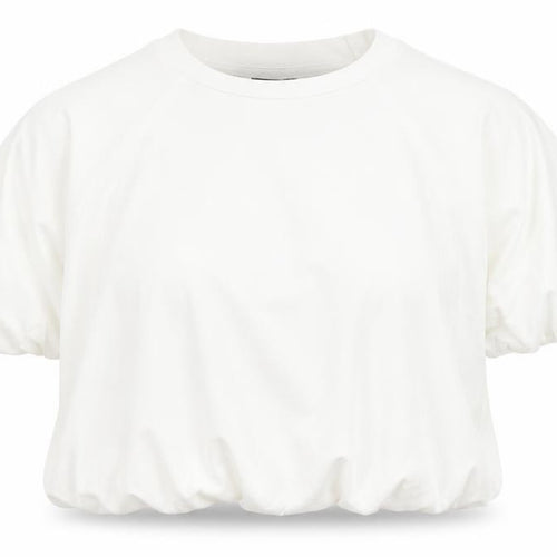 C&A Women’s White Cropped Jersey T-Shirt Short Sleeve M